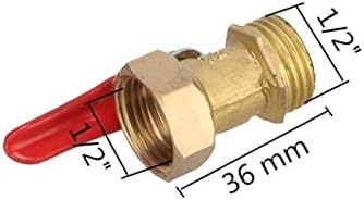 Hose Connector Adapter 1/2" Male To Female Threaded Brass Ball Valve Agriculture Garden Water Pipe Switch Water Flow Water Stop Connector 2 Pieces (Color : Silver) - Image 2