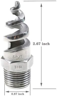 Beduan 1/2 Male Spiral Cone Atomization Nozzle 316SS Atomized Sprayer 20PCS - Image 3