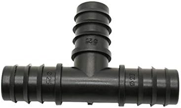 Kitchen Garden Hose 25Mm Garden Irrigation Tee Water Divider Garden Hose Tee Connector T-Barb Connector Drip Irrigation Greenhouse 20Cs/25Mm Tee by Unknown