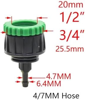 Pipe fitting Garden Tap 1/4" Hose Quick Connector Barb Water Pipe Joint Male Female Thread Drip Irrigation Adapter(D) - Image 2