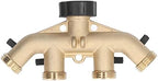 4 Way Garden Hose Faucet Manifold Splitter for US Standard 3/4 Inch Thread, Heavy Duty Brass Water Pipe Distributor with Individual Ball Valve Control for Leak Prevention and Flow (US Plug) - Image 7