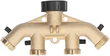 Brass 4 Way Hose Faucet Manifold Splitter for Garden Hose Distributor (US Plug) - Image 5