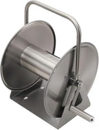 1/2in Stainless Steel Garden Hose Holder Kit, Wall Mounted Garden Hose Reel 50m Capacity Water Hose Storage Rack With 360° Rotatable Handle For Home Garden Lawn Silver #001 - Image 3