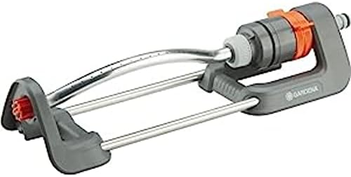 Gardena Classic Polo 220 Square Sprinkler for Even Surface Irrigation of 90-220 m², Range 7-17 m, Maximum Spray Range 13 m, Maintenance-Free Thanks to Stainless Steel Dirt Screen (2082-20) by Unknown