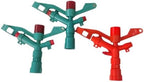 Save Time and Water with 1-Inch Plastic Sprinkler Heads: 2 Nozzles and 3 Nozzles, 360-Degree Rotation Automatic Watering for Irrigation (5,Green) by WOVSTNOV