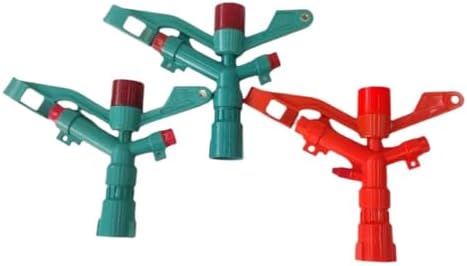 Save Time and Water with 1-Inch Plastic Sprinkler Heads: 2 Nozzles and 3 Nozzles, 360-Degree Rotation Automatic Watering for Irrigation (5,Green) by WOVSTNOV