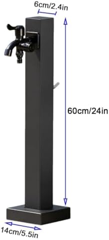 Freestanding Garden Water Column,Outdoor Water Tap with Dual Outlet Faucet - Image 2