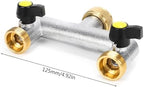 2 Way Brass Tap Splitter 3/4 Inch Hose Connector for Home Garden - Image 2