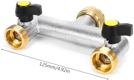 2 Way Brass Tap Splitter 3/4 Inch Hose Connector for Home Garden - Image 2