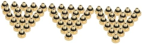 POPETPOP 96pcs Air Atomizing Nozzle Brass Misting Nozzles for Cooling System Low Pressure Self-Sealing Lead by POPETPOP