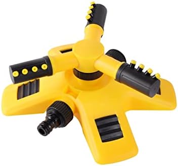 Gardening Watering System Tools 3 Arm 360 Degree Rotating Sprinkler Garden Grass Lawn Automatic Watering Nozzle Large Spraying Area Covered Watering Sprinkler by Unknown