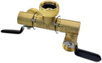 360° Rotatable Garden Hose Splitter 2 Way, Solid Brass Water Hose Y Valve by Hooshing