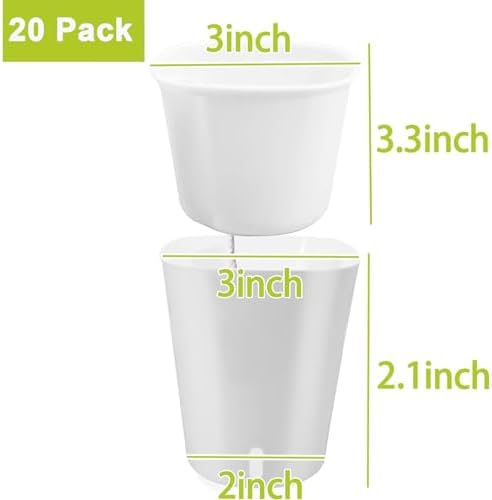 3" Self Watering Pots,20 Sets Self Watering Planter Pots for Indoor Plants with Water Level Indicator and Multiple Vents,Self Watering Planters,Self Watering Plant Pot for House Plants,Flowers,Herbs - Image 2