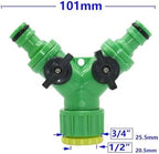 1/2 3/4 Thread 2-way Tap Hose Water Splitter Garden Tap Y Splitter Watering Fittings Adjustable Switch Joints(E) - Image 3