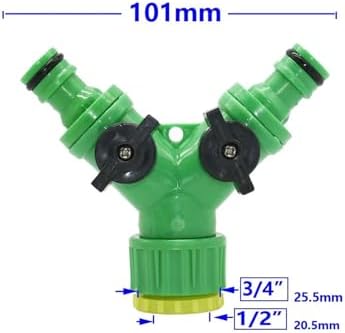1/2 3/4 Thread 2-way Tap Hose Water Splitter Garden Tap Y Splitter Watering Fittings Adjustable Switch Joints(A) - Image 3