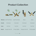 FAIRVIEW-Lead-Free, Industrial-Grade Garden Hose Splitter, Oversized Handles, Full-Port Valves with HEX Connector, Brass, BV202-W-LF - Image 5