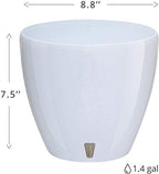 Gardenera 8.8" Deco Self Watering Pots for Indoor Plants in Shade (Set of 3) - Decorative Flower Pot with Water Level Indicator and Drainage Cartridge for All House Plants, Flowers and Herbs - Image 2
