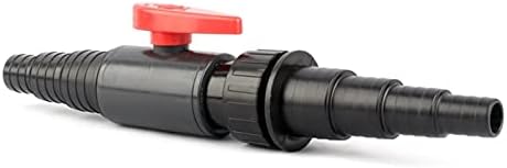 Hose Splitter,Tap Connector 25mm(3/4"") ~ 38mm(1 1/2"") Hose Valve Fish Pond Joint Irrigation Water Pipe Connectors Aquarium Fish Tank Adapter, Black by Unknown