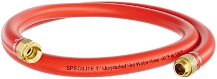 SPECILITE 1" x 5FT Hot/Cold Short Leader Garden Water Hose, -50℉-190℉ by SPECILITE