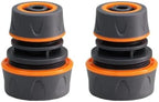 2PCS Garden Hose Quick Connectors Orange Rubber Plastic Coupling Adaptor Irrigation Car Washing Joints 1/4'' 3/8'' 1/2'' 3/4''(Jx2pcs) by Unknown