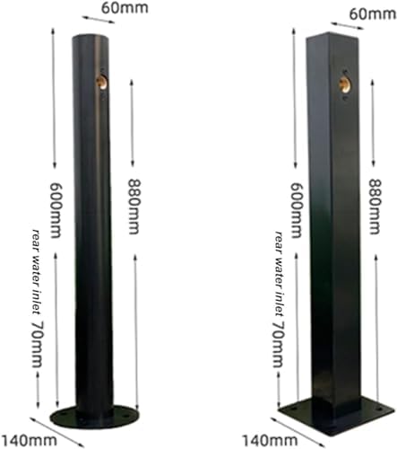 304 Stainless Steel Garden Hose Stand with Lockable Faucet, Freestanding Vertical Water Column, Outdoor Antifreeze Hydrant for Yard Irrigation & Fountain Decor - Image 2