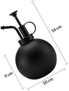 Black Watering Can 500ml Stainless Steel Xmas for Plants and Flowers - Image 2