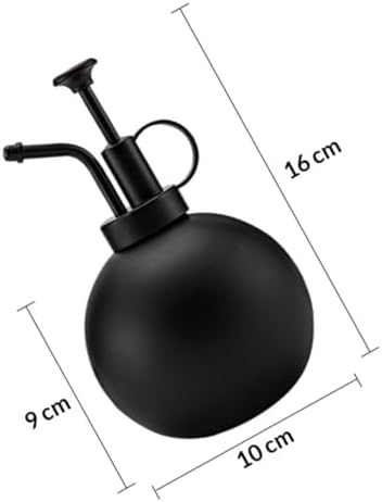 Black Watering Can 500ml Stainless Steel Xmas for Plants and Flowers - Image 2