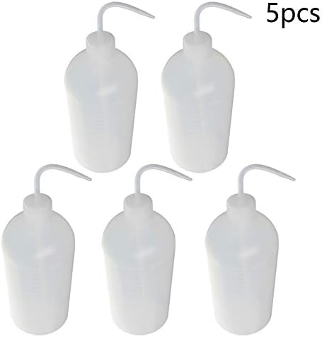 Othmro 5pcs 1000ml/33.82oz Safety Squeeze Washing Plastic Bottle,Plants Watering Tools,Squeeze Squirt Irrigation Bottle for Medical Lab,Irrigation Squeeze Sprinkling Cans Wash Plant Bottle - Image 2