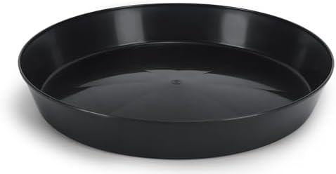 Saucers, 6 Inch, Black, Case of 100 Plant Saucers by AustinPlanter