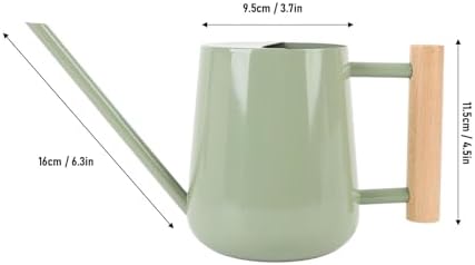 Watering Can for Indoor Plants: Small Stainless Steel Metal Watering Jug with Long Spout and Wood Handle, 1L Mini Plant Waterer Pot for Houseplant Bonsai Outdoor Garden - Image 5
