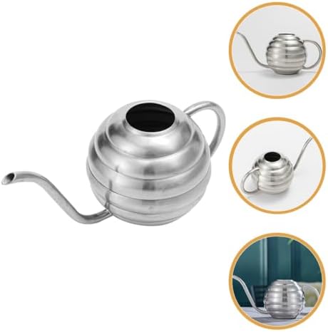 Luxshiny Stainless Steel Watering Can Small Metal Indoor Watering Pot with Long Spout Easy Pour for Plants and Flowers Garden Tool for Indoor Use - Image 6