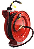 RMX Dino-Hide - Heavy-Duty Retractable Hose Reel w/Wrapped Finish Rubber Air Hose (3/8" x 50' w/ 18 Ga. Reel) by BLUBIRD