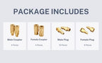 Industrial Brass Air Coupler & Plug Kit, 1/4" NPT - Image 3
