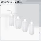 4 Pcs Squeeze Bottle for Plants, 16.9 fl oz, 500 ml Capacity, Spray Bottles with Curved Nozzle, Precision Watering for Indoor Plants, Fertilizer Mixing and Cleaning Tasks - Image 4