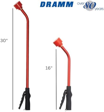 Dramm Touch-N-Flow Rain Wand – 30” Long, Red – Full Watering Flow with Trigger-Style Shut-Off Valve & Lock – High-Flow, Gentle Spray for Gardens, Hanging Baskets & Flowerbeds - Image 4