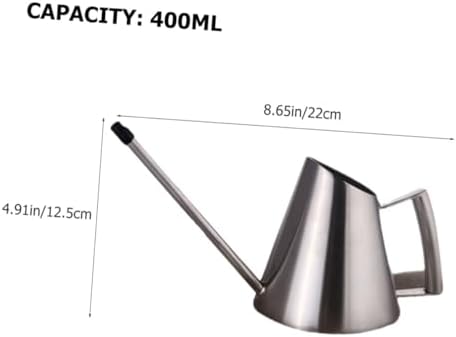 Watering Can for Houseplants Stainless Steel 400ml with Long Spout - Image 2