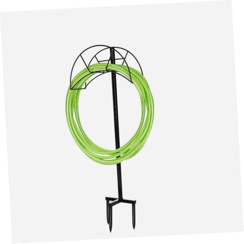 Portable Iron Garden Hose Stand, Black Outdoor Water Hose Holder - Image 6