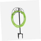 Portable Iron Garden Hose Stand, Black Outdoor Water Hose Holder - Image 6
