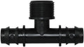 4PCS 1/2" 3/4" Threaded 16 20 25MM PE Hose Barb Tee Connector Adapter Tubing Joints Garden Drip Irrigation Coupling Repair(KSL01-297-4PCS) by Unknown