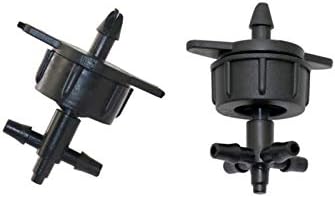 Garden Hose Sprinkler 2/4/8L Stable Flow Dripper with Three-Way and Five-Way Barb Connector for Agricultural Drip Irrigation System Dripper Drip Irrigation Arrow Adapter 100 Pc (Color : Black) by Unknown