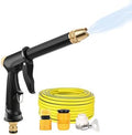 Sakerplus Multifunctional Car Wash Tool,High Pressure Hose Nozzle with 360 Adjustable Spray with Brass Connector & Trigger Lock for Car Washing, Garden (H2 Long Spray Gun+3 Connectors+33FT(10m) Hose) by SakerPlus