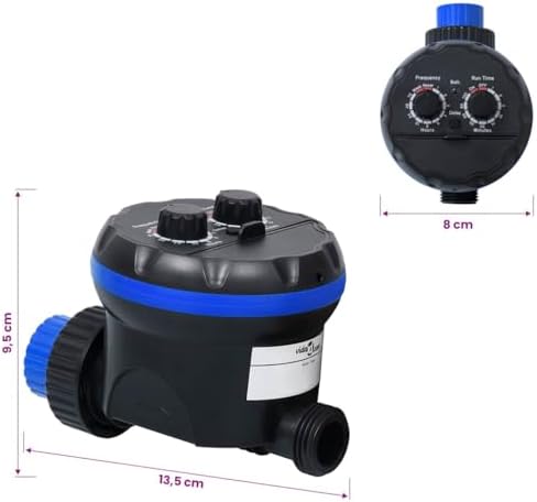Dual Outlet Programmable Water Timer with 2 Independent Valves, Automatic Garden Irrigation Controller for Lawn and Yard, Watering System for Sprinkler Drip Systems - Image 6