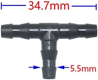 Garden Plumbing Hose Adapter 50 3/5 4/7 Hose Connectors Tee Cross Barb To Connect Watering Fittings For 1/8 1/4" Hose Drip Irrigation System Connectors (Color : Red) - Image 4