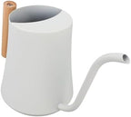 Indoor Watering Can, Stainless Steel Wooden Handle Watering Pot with Long Spout, Cute Decorative Metal Gardening Small Water Ca for Hanging Plants, Wall Plants (Matte White) - Image 7