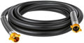 Garden Hose 5/8" x 15ft 4-Layer Heavy Duty Hose with 800 PSI Burst Pressure – Kink Resistant Flexible All-Weather Outdoor Hose for Yard Car Wash Pets Black by Unknown