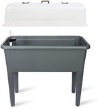 Dexceder 13.2 Gallon Self Watering Raised Garden Bed (Deep Gray) by Dexceder