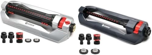 Eden Heavy Duty 4,973 sq ft Metal Oscillating Sprinkler and 3,600 sq ft Essential Oscillating Sprinkler Bundle by Unknown
