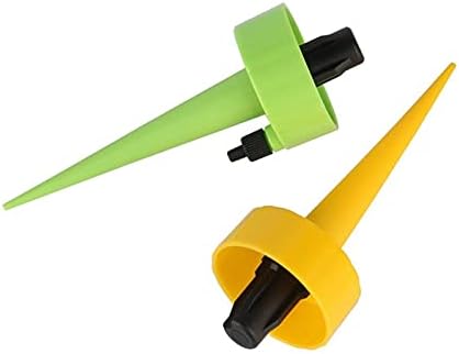 Garden Lawn Sprinkler Irrigation System Automatic Drip Irrigation System Plant Waterer Adjustable Automatic Watering Device Household Garden Plants Pointed Cone Dripper 5 Pieces (Color : Gre - Image 2