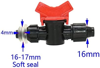 Hose Connector Adapter 15pc 16mm Drip Irrigation Valve With Faucet Connector, 1/2 Inch Threaded Pipe Water Connector With Locking, Garden Greenhouse Irrigation (Color : Brown) - Image 2