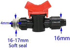 Hose Connector Adapter 15pc 16mm Drip Irrigation Valve With Faucet Connector, 1/2 Inch Threaded Pipe Water Connector With Locking, Garden Greenhouse Irrigation (Color : Brown) - Image 2